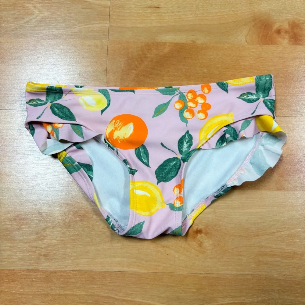 Oshkosh Pink Yellow & Orange Lemon Ruffle Tankini Top & Bottoms Swim Set 14
